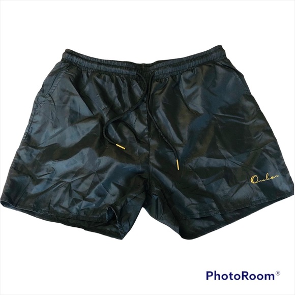 Ouber Light Quick Dry Black Training Running Swimming Workout Shorts Sz Large - Picture 6 of 15